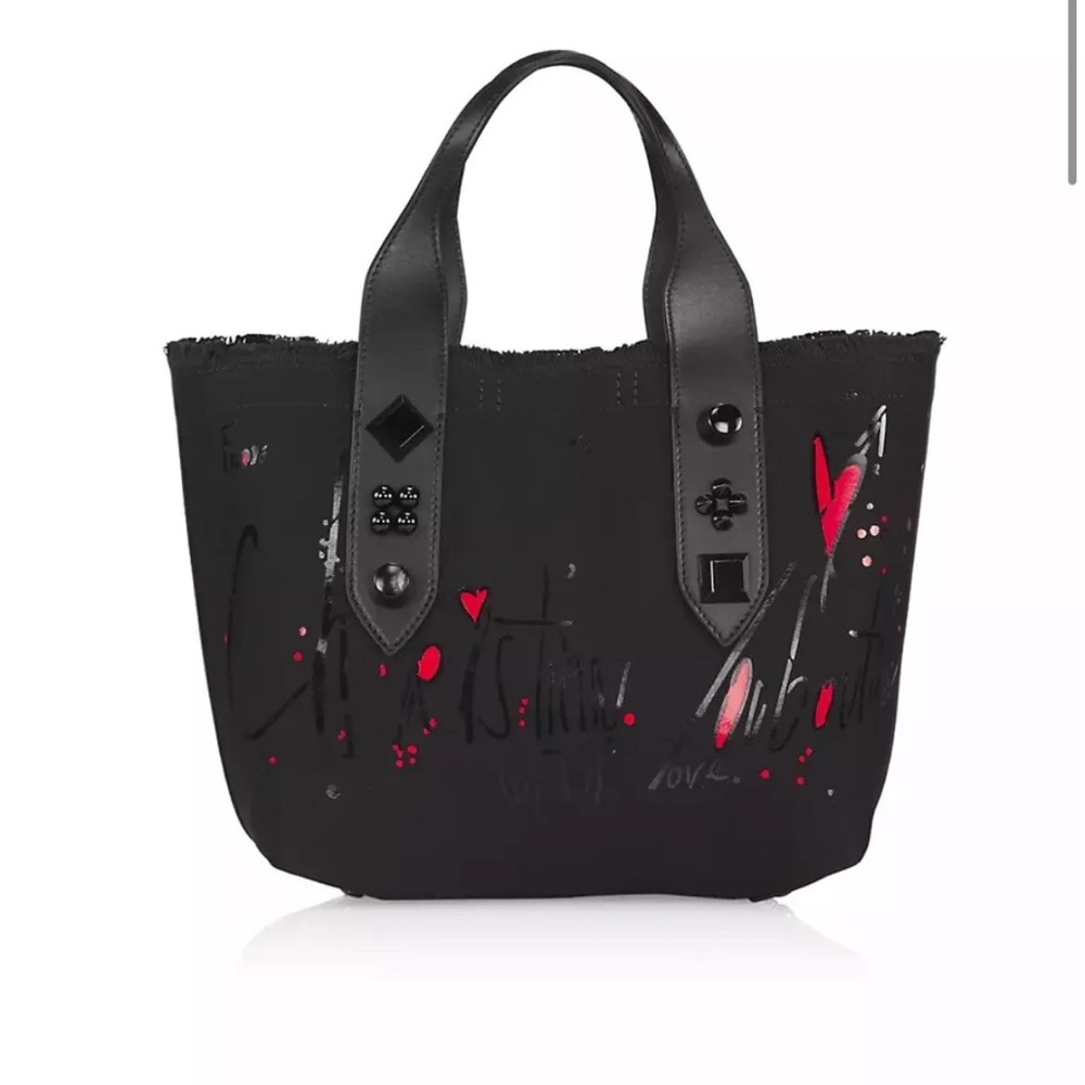 Christian louboutin Black and Red Designer Tote Bag